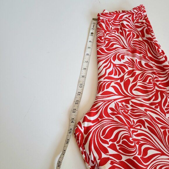 Vintage 60s high waisted red and white wide leg pants size XXS. 1960s mod pants. - Picture 6 of 10